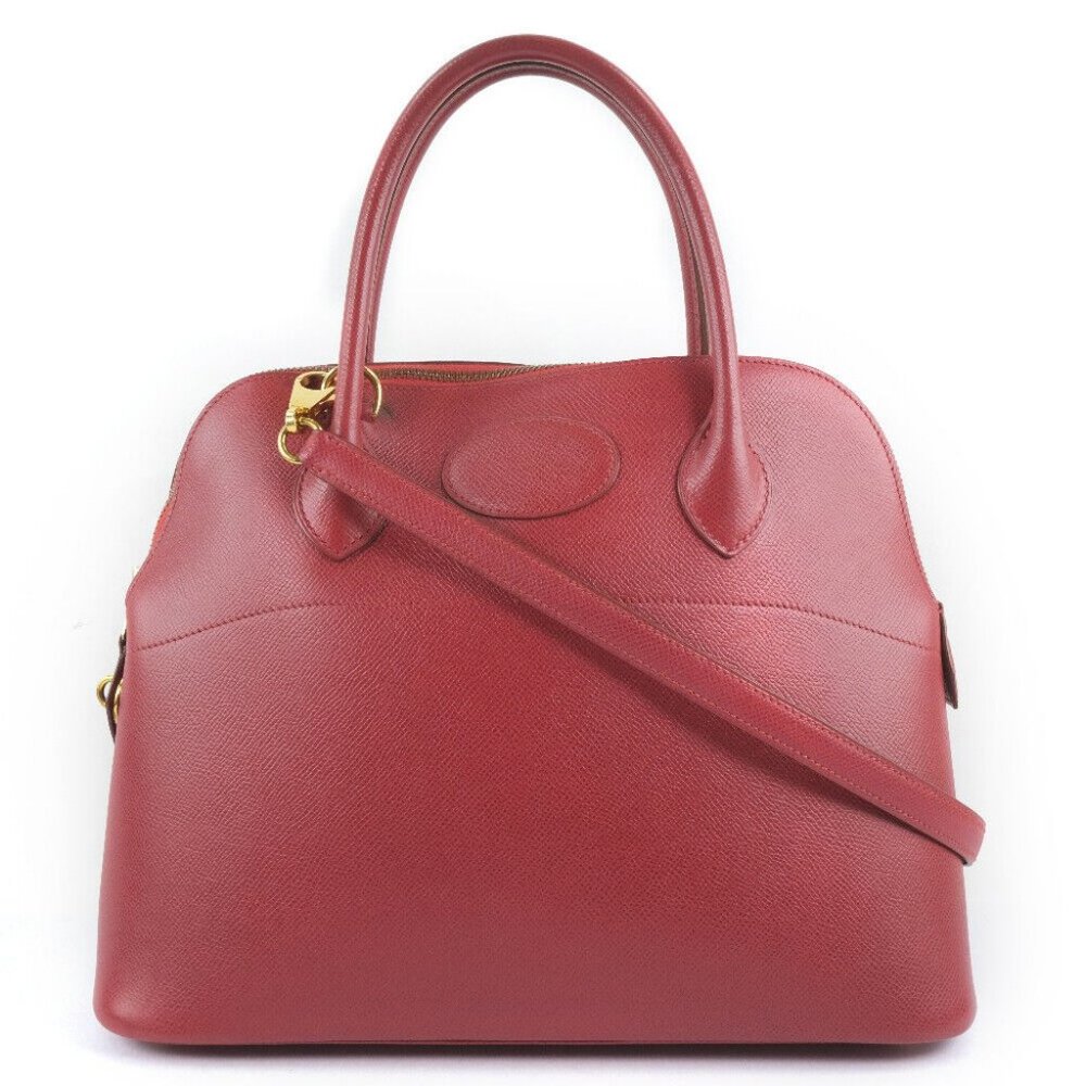 HERMES Bolide31 Handbag Red Courchevel Women